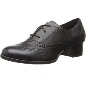 Born Naleigh Heeled Wingtip Oxfords Black Leather Size 10